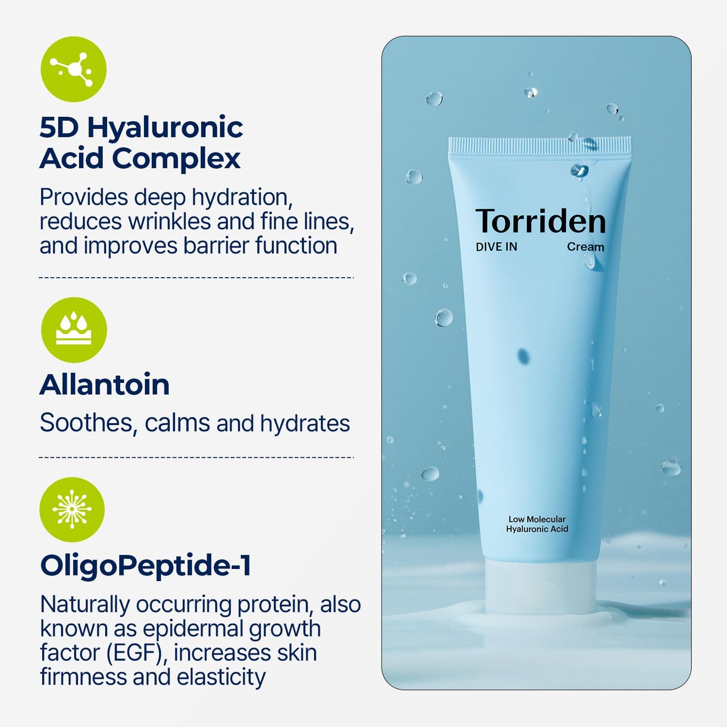 Torriden - DIVE-IN Low Molecular Hyaluronic Acid Cream [80ml]