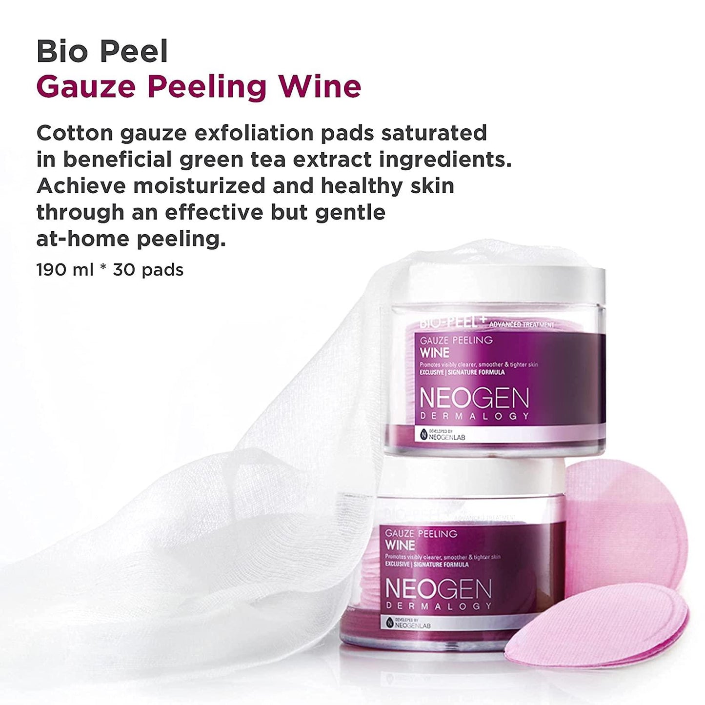 NEOGEN - Dermalogy Bio-peel Gauze Peeling Wine [1 pc]