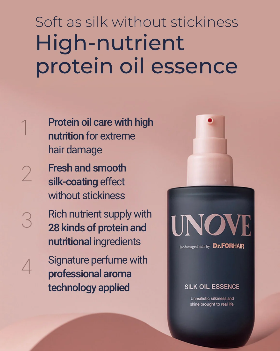 The UNOVE Silk Oil Essence [70ml]