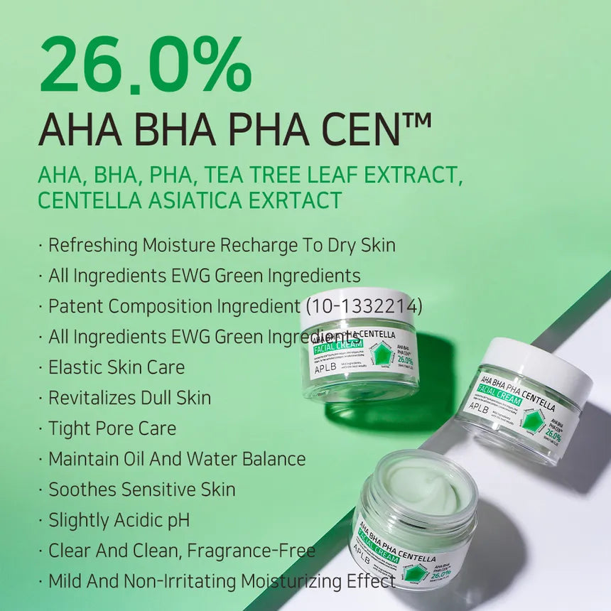 APLB - AHA BHA PHA Centella Facial Cream [55ml]